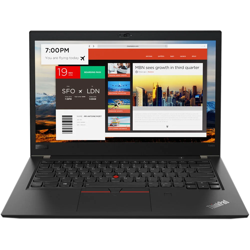 Lenovo ThinkPad T480s Intel Core i7 8th Gen 16GB RAM 256GB SSD 14 Inches FHD Display(TOUCHSCREEN)